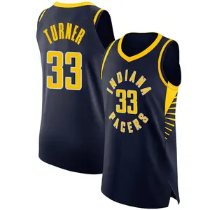 Indiana Pacers Authentic Navy Myles Turner Jersey - Icon Edition - Men's