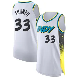 Indiana Pacers Authentic White Myles Turner 2024/25 City Edition Jersey - Men's