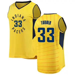 Indiana Pacers Fast Break Gold Myles Turner Jersey - Statement Edition - Men's