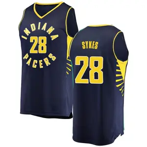 Indiana Pacers Fast Break Navy Keifer Sykes Jersey - Icon Edition - Men's