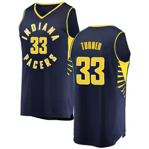 Indiana Pacers Fast Break Navy Myles Turner Jersey - Icon Edition - Men's