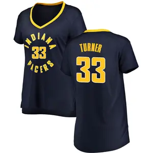 Indiana Pacers Fast Break Navy Myles Turner Jersey - Icon Edition - Women's