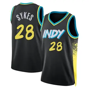 Indiana Pacers Swingman Black Keifer Sykes 2023/24 City Edition Jersey - Youth