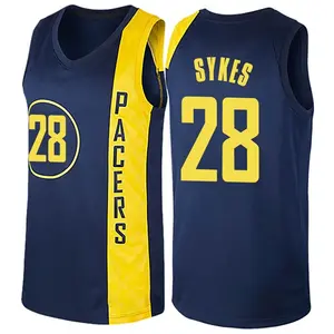 Indiana Pacers Swingman Navy Blue Keifer Sykes Jersey - City Edition - Men's