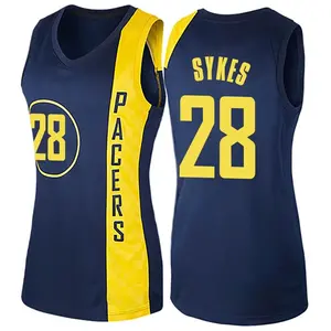 Indiana Pacers Swingman Navy Blue Keifer Sykes Jersey - City Edition - Women's