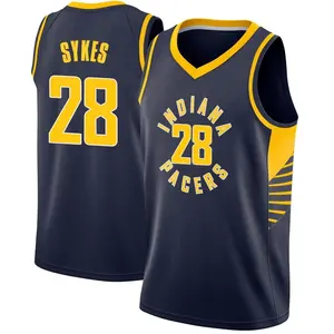 Indiana Pacers Swingman Navy Keifer Sykes Jersey - Icon Edition - Men's