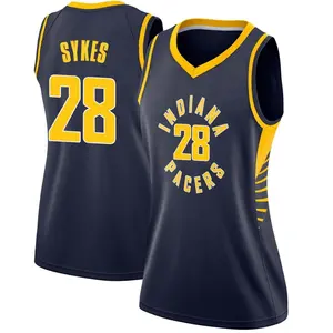 Indiana Pacers Swingman Navy Keifer Sykes Jersey - Icon Edition - Women's