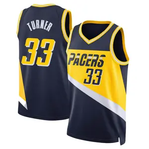 Indiana Pacers Swingman Navy Myles Turner 2021/22 City Edition Jersey - Men's