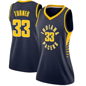 Indiana Pacers Swingman Navy Myles Turner Jersey - Icon Edition - Women's