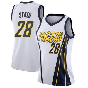 Indiana Pacers Swingman White Keifer Sykes 2018/19 Jersey - Earned Edition - Women's