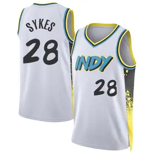 Indiana Pacers Swingman White Keifer Sykes 2024/25 City Edition Jersey - Men's