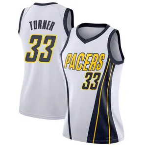 Indiana Pacers Swingman White Myles Turner 2018/19 Jersey - Earned Edition - Women's