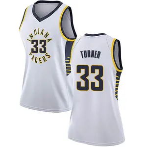 Indiana Pacers Swingman White Myles Turner Jersey - Association Edition - Women's