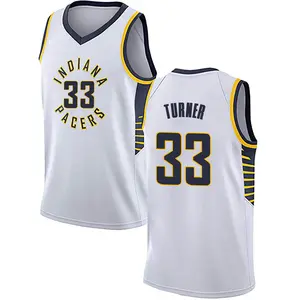 Indiana Pacers Swingman White Myles Turner Jersey - Association Edition - Youth