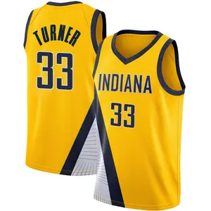 Indiana Pacers Swingman Yellow Myles Turner 2019/20 Jersey - Statement Edition - Men's