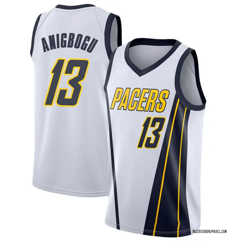 Nike Indiana Pacers Swingman White Ike Anigbogu 2018/19 Jersey - Earned ...