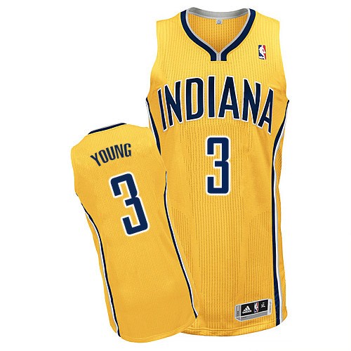 Adidas Indiana Pacers Authentic Gold Joseph Young Alternate Jersey - Men's