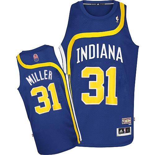 Adidas Indiana Pacers Authentic Blue Reggie Miller ABA Hardwood Classic ...